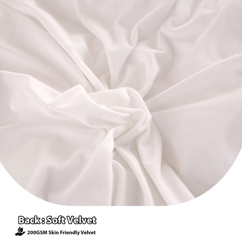 LIFEREVO 2 Pack Faux Fur Pillow Shams,Shaggy Plush Home Decorative Luxury Series Super Soft Furry Pillow Case with Zipper Closure for Home Sofa Couch Decoration,Standard (White,20"x26") - Image 4